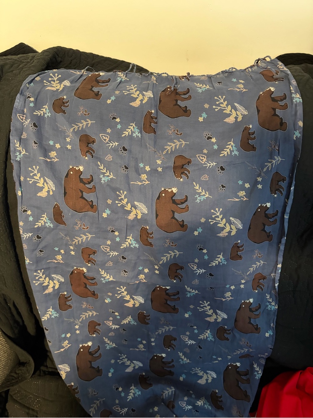 Women's Navy Bear Print Scarf & Wrap